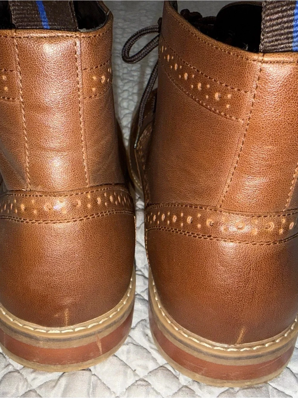 Nunn Bush Men's Tan Brown Leather Wingtip Chukka Boots